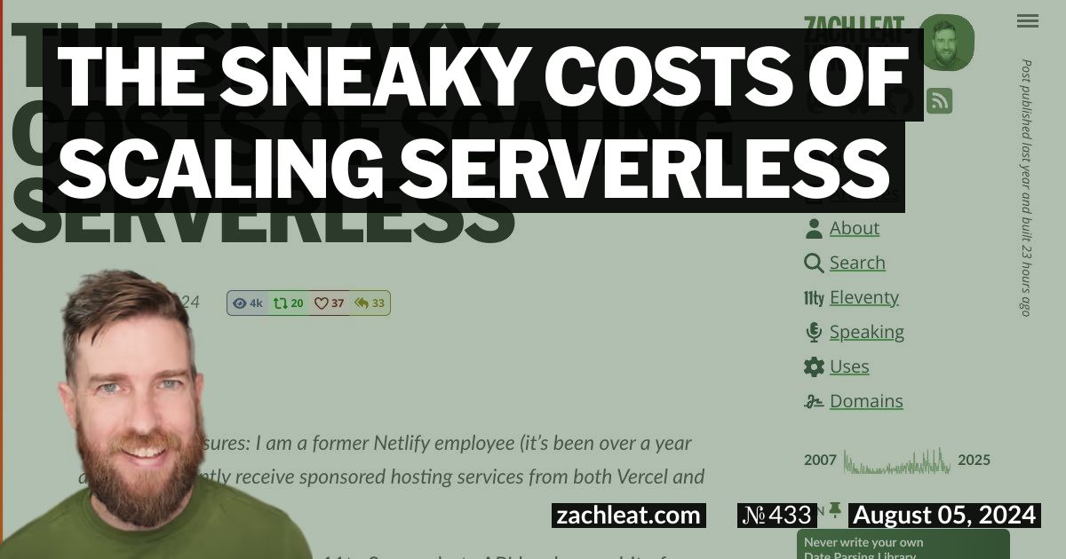The Sneaky Costs of Scaling Serverless