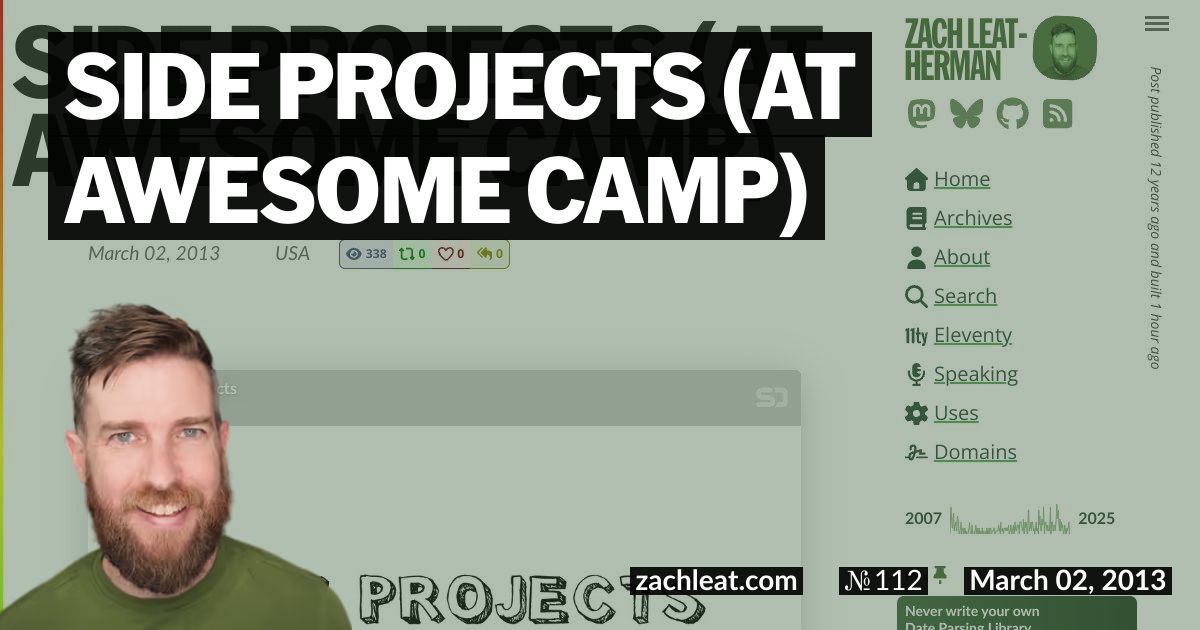 Side Projects (at Awesome Camp)