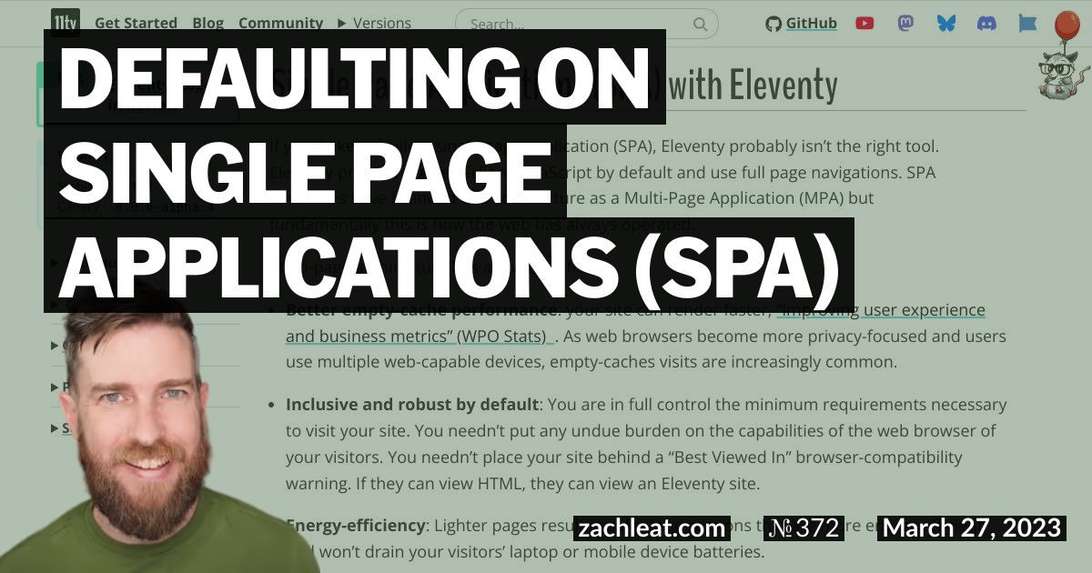 Defaulting on Single Page Applications (SPA)