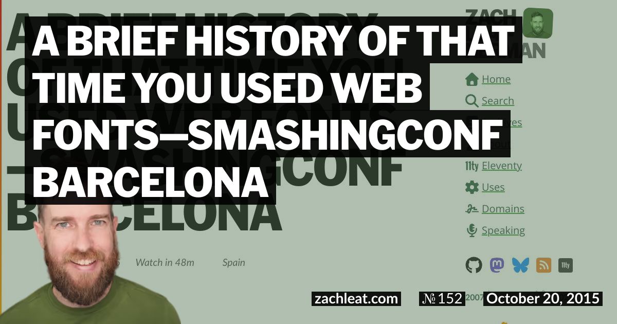 A Brief History of that Time You Used Web Fonts—SmashingConf Barcelona