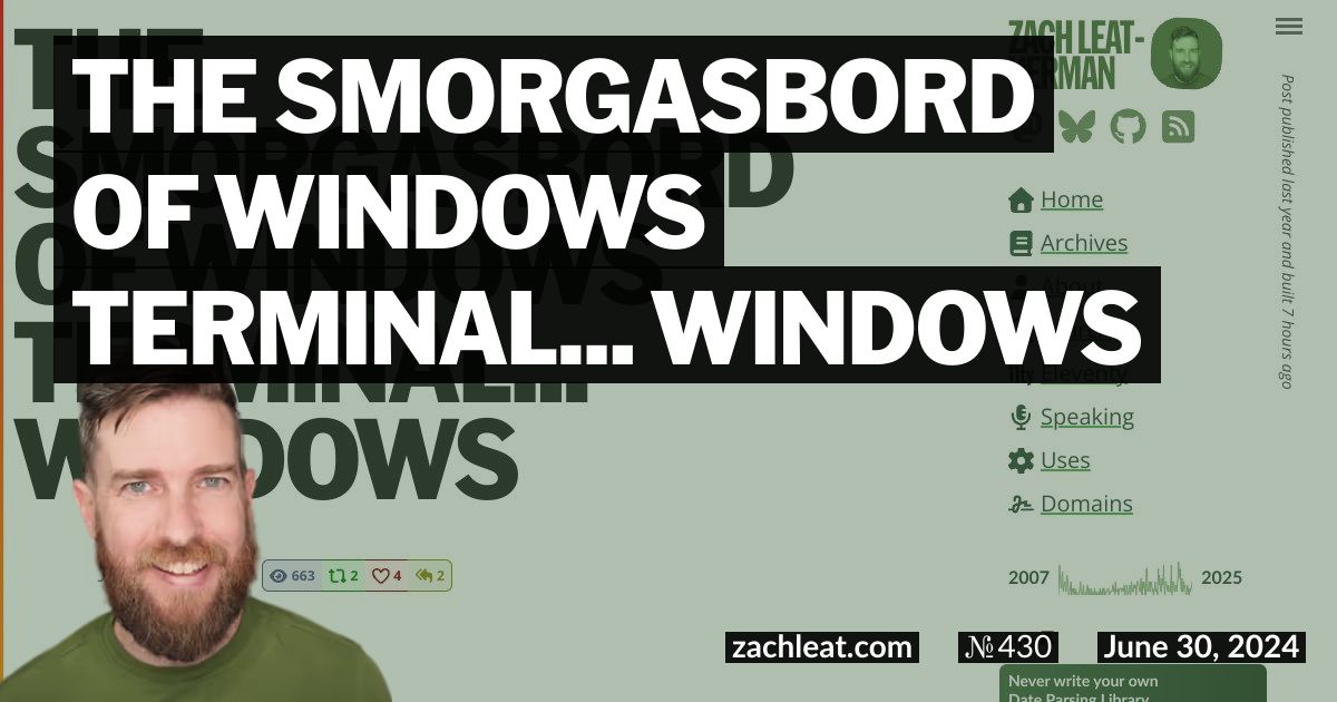 The Smorgasbord of Windows Terminal… Windows