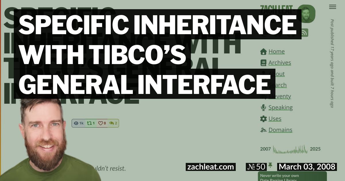 Specific Inheritance with TIBCO’s General Interface
