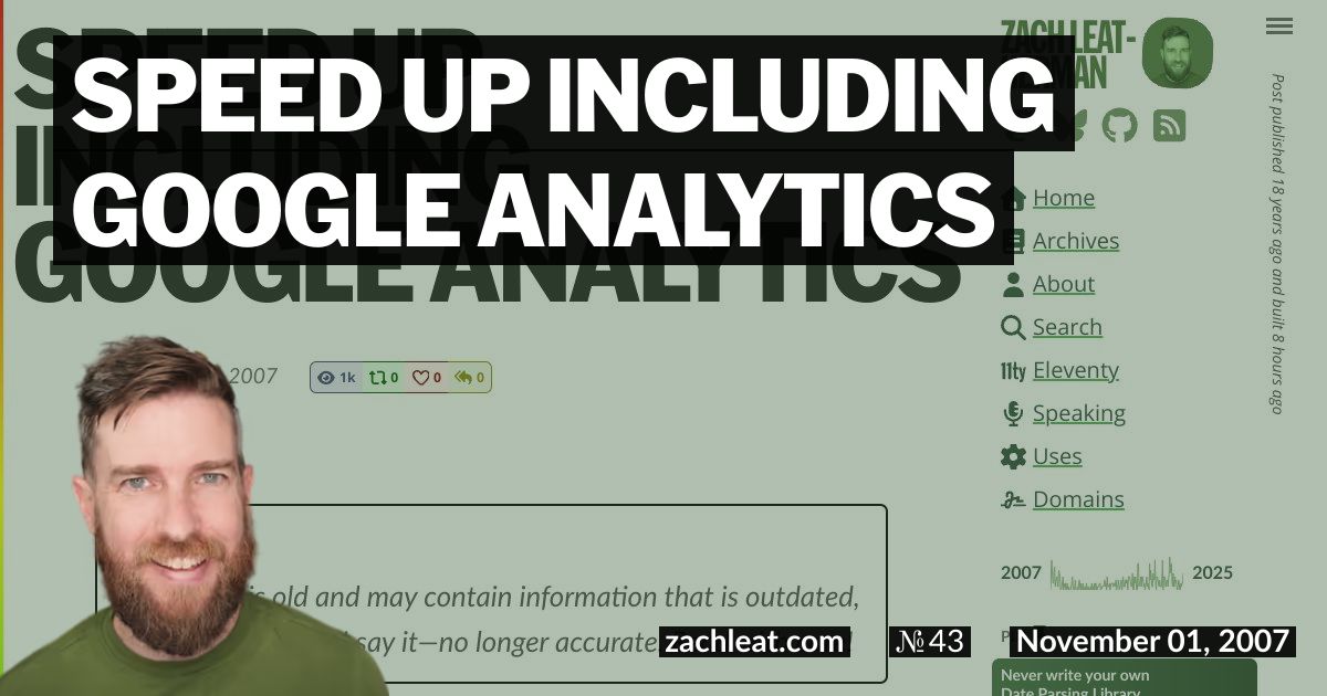 Speed up Including Google Analytics