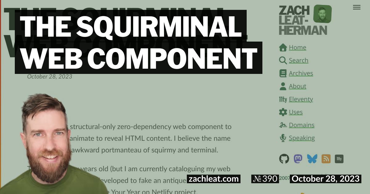 The Squirminal Web Component