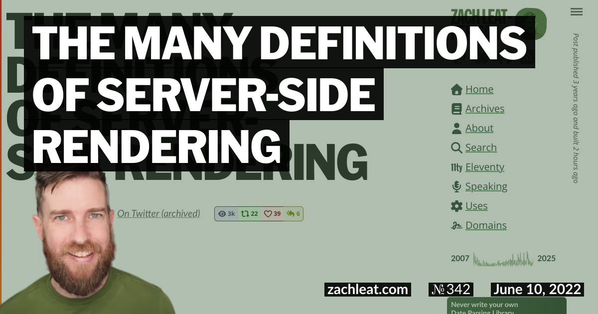 The many definitions of Server-Side Rendering