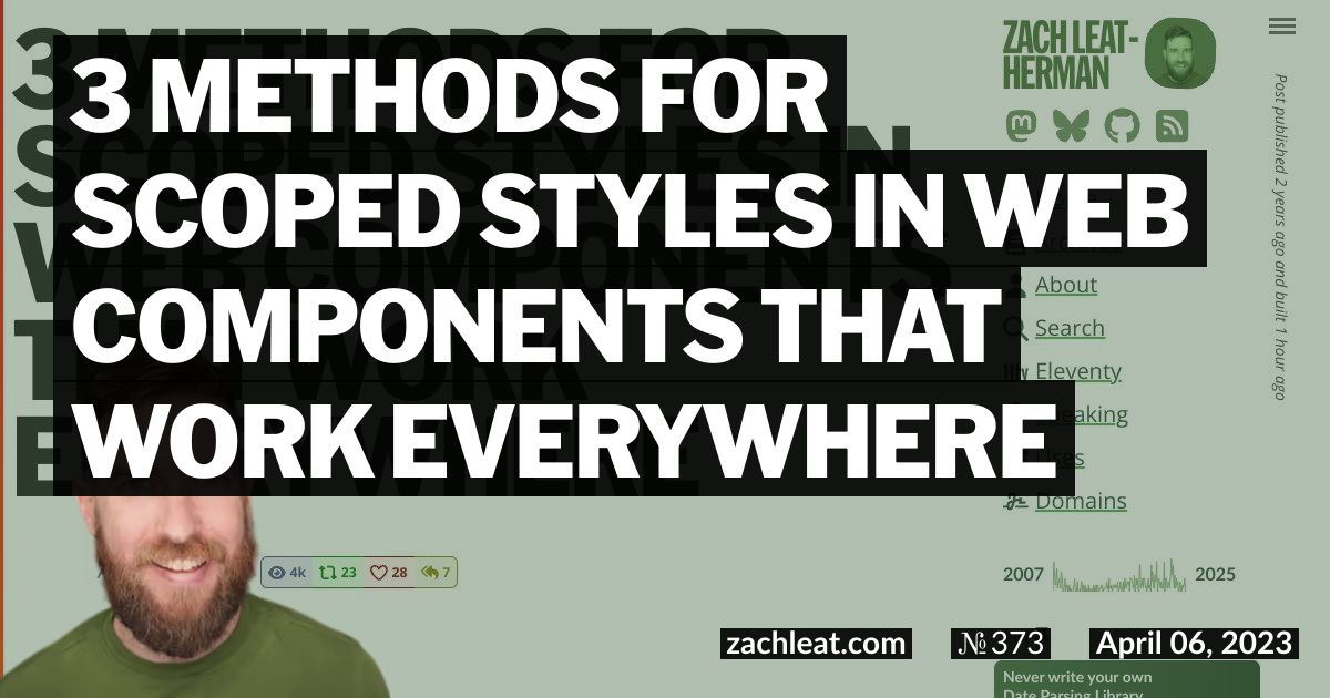 3 Methods for Scoped Styles in Web Components That Work Everywhere