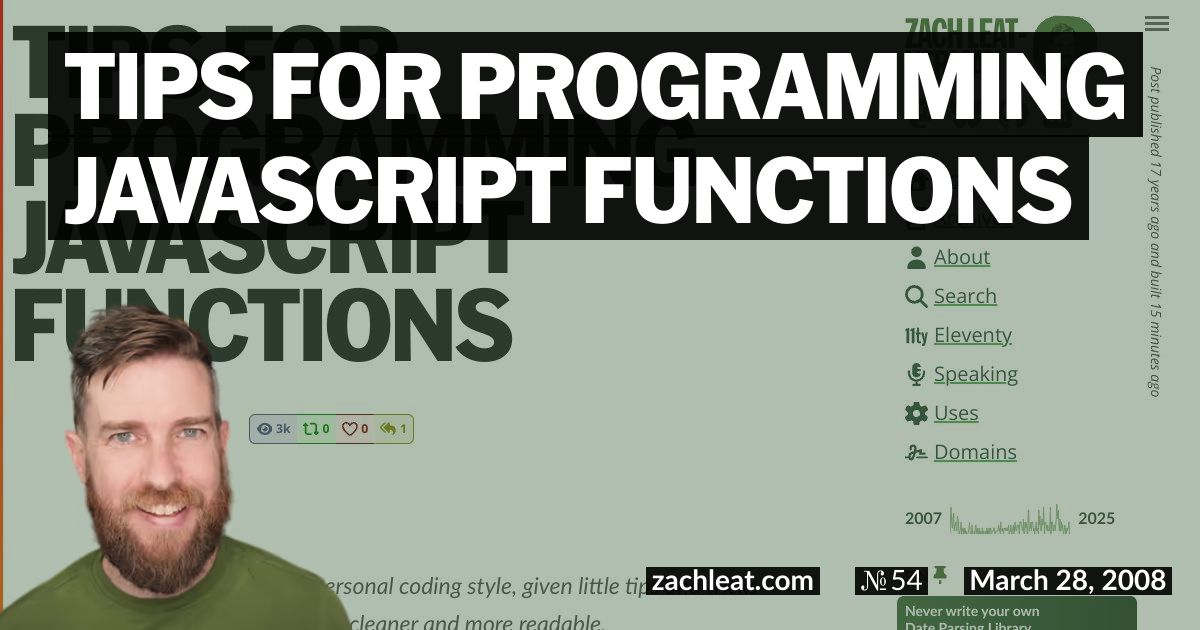 Tips for Programming JavaScript Functions