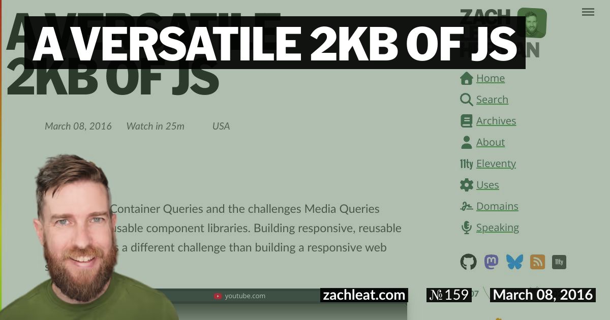 A Versatile 2KB of JS