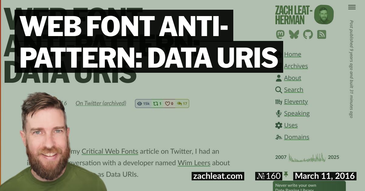 Web Font Anti-pattern: Data URIs