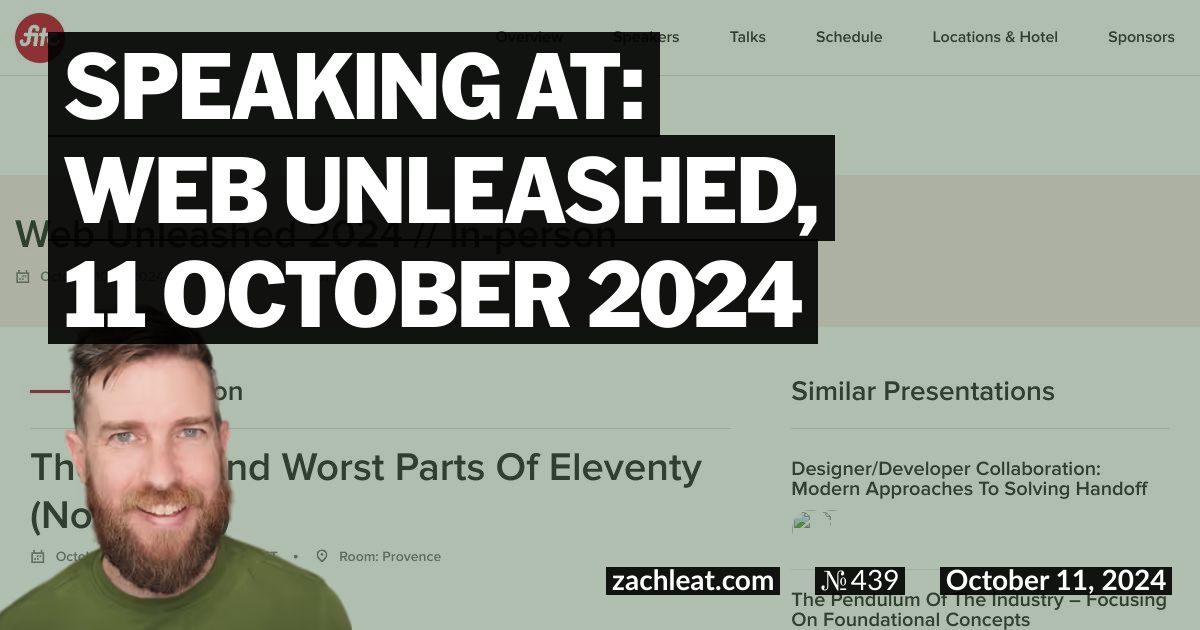 Speaking at: Web Unleashed, 11 October 2024