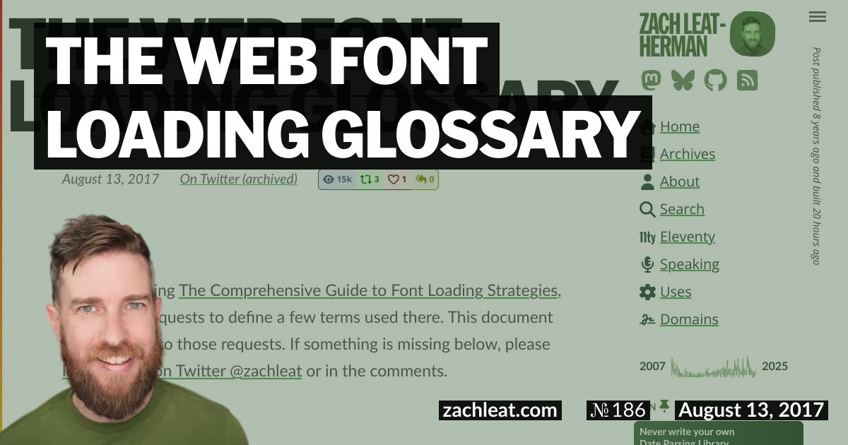 The Web Font Loading Glossary