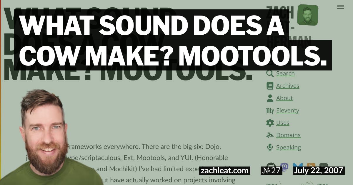 What Sound Does a Cow Make?  MooTools.