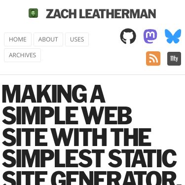 Screenshot of https://www.zachleat.com/web/eleventy-tutorial-level-1/